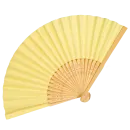 Fächer aus Bambus/Papier, Pastellgelb -Deko-