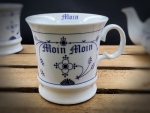 Ocean-Line Herrenbecher / Kapitänstasse "Moin Moin" Indisch Blau Porzellan Tasse