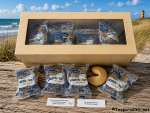 15 x plattkeks im sandfarbenden Geschenkkarton 90 g.